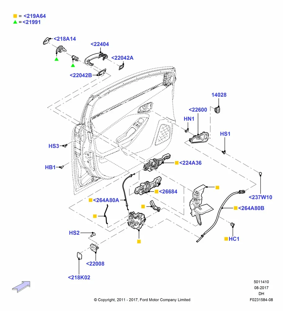 Front Door Lock Controls diagram