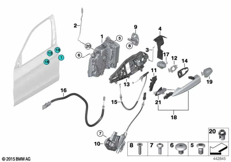 Замки передних дверей diagram