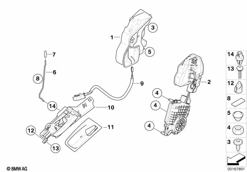 Замки передних дверей diagram