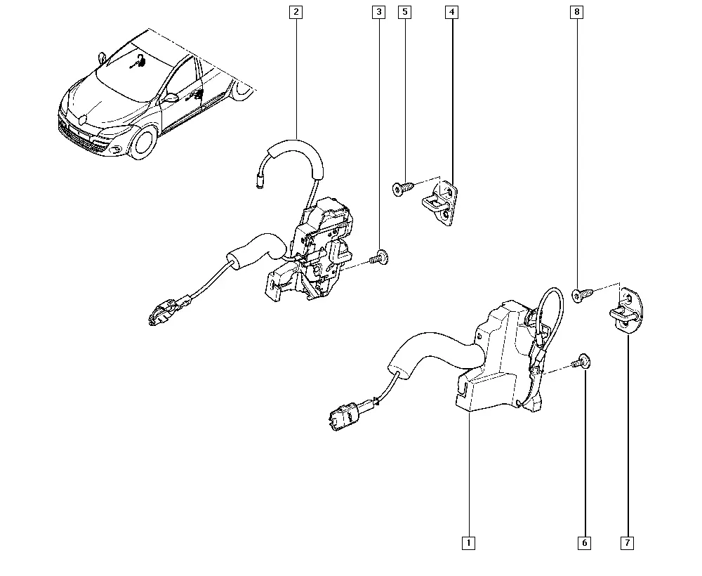 Front Door Locks diagram