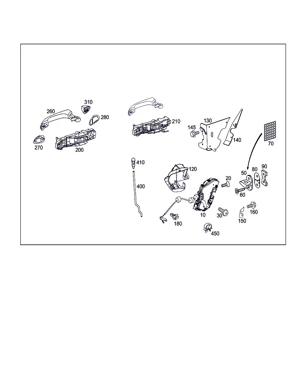 Замки задних дверей diagram