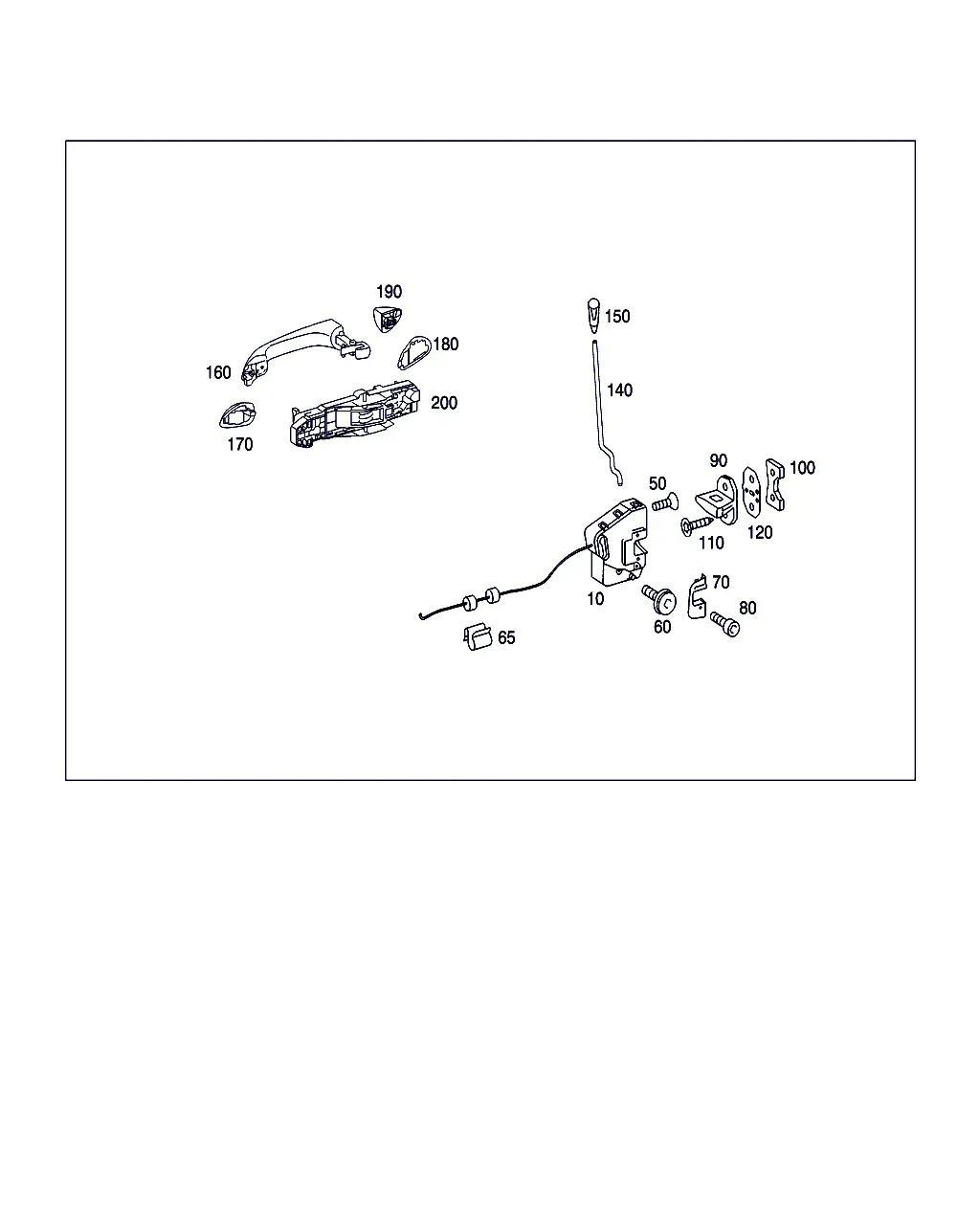 Замки задних дверей diagram