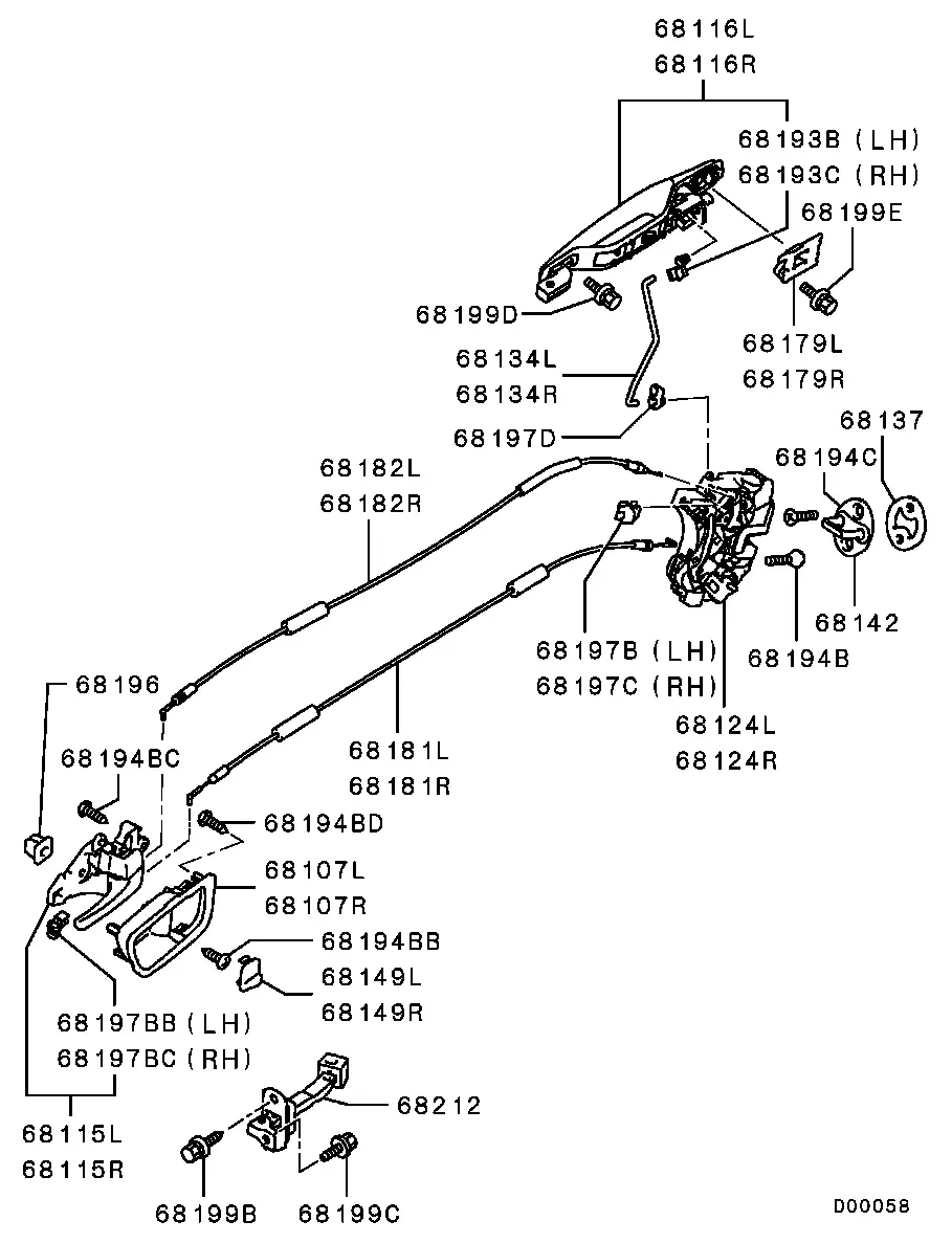 Rear Door Locks diagram