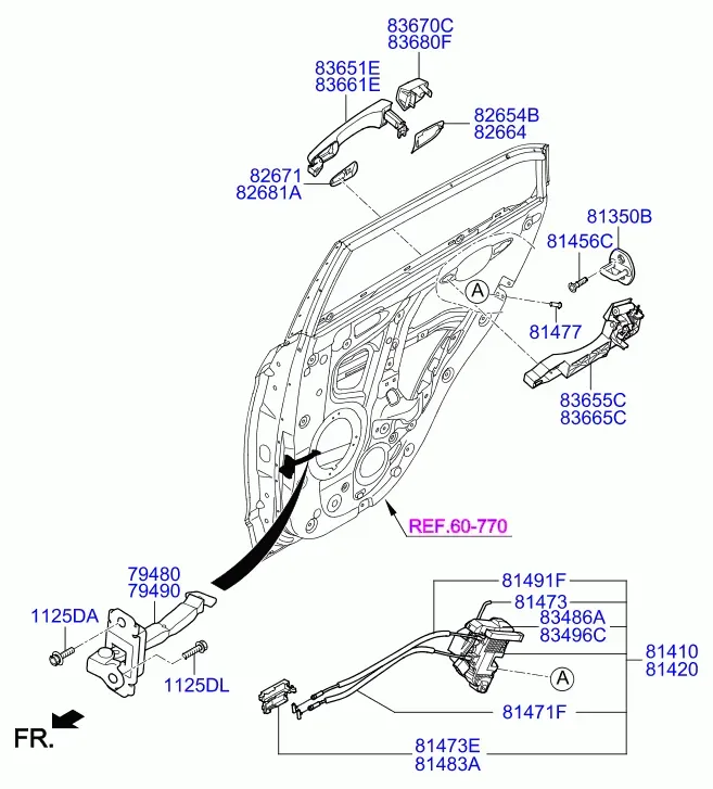 Замок задней двери diagram