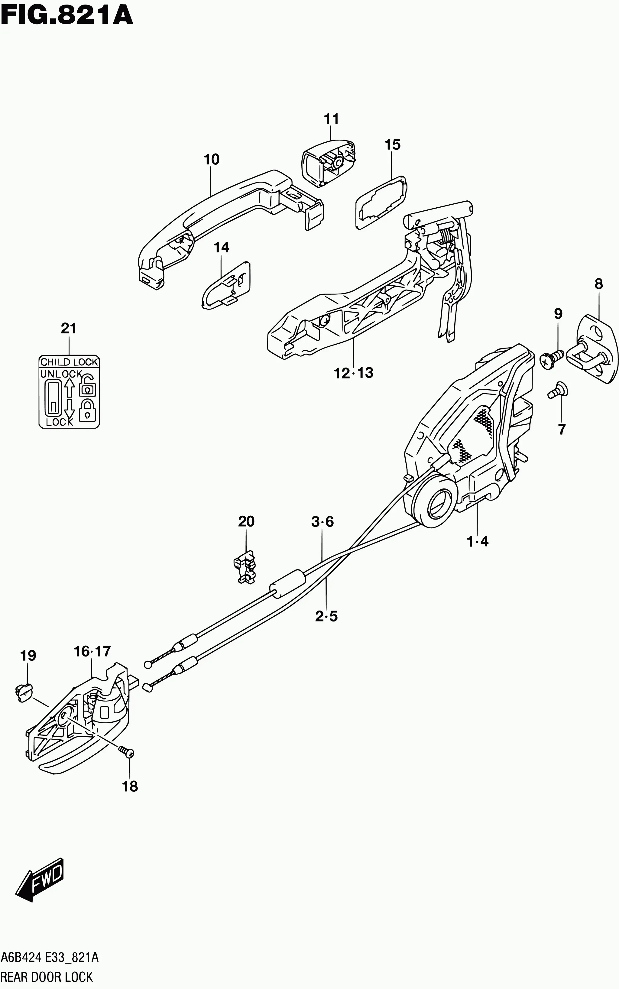 Rear Door Lock diagram