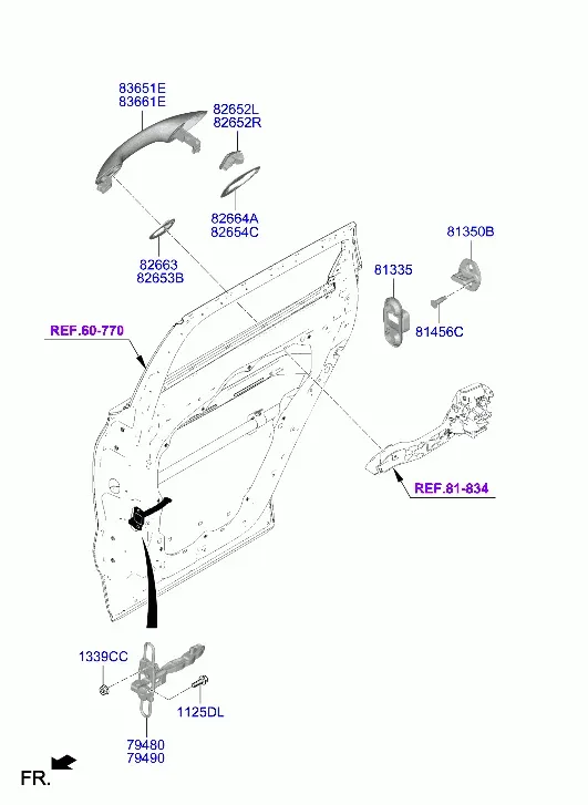 Rear Door Lock diagram