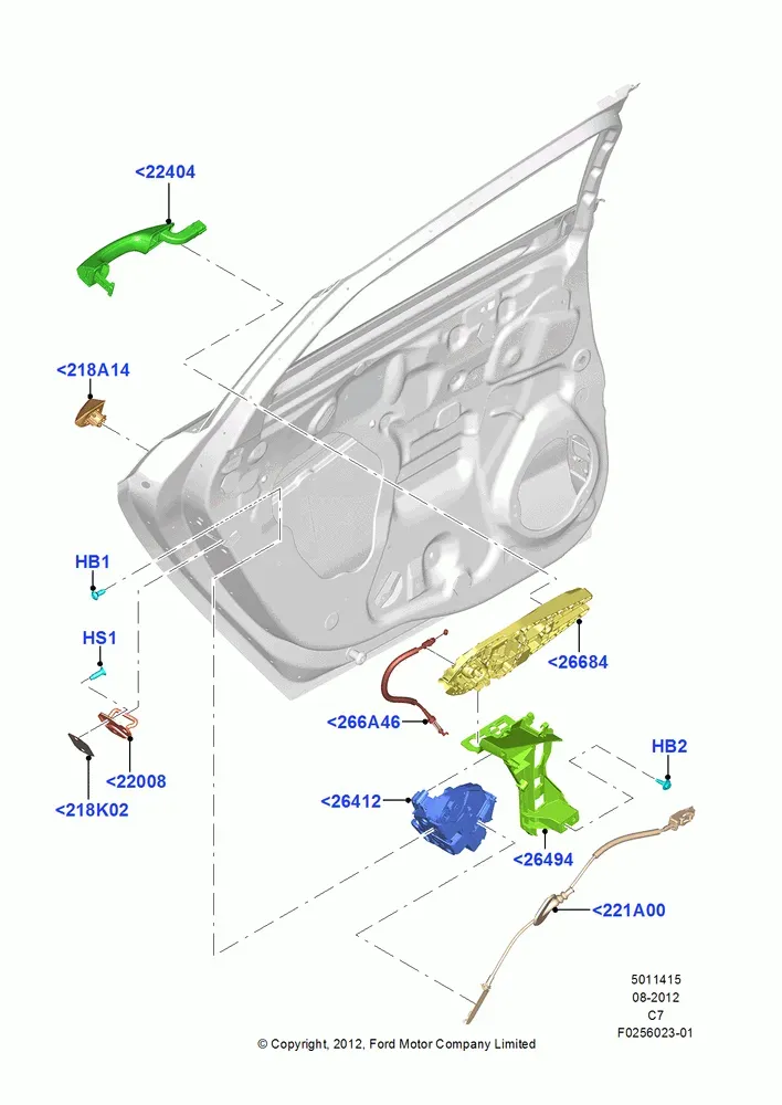 Rear Door Lock diagram