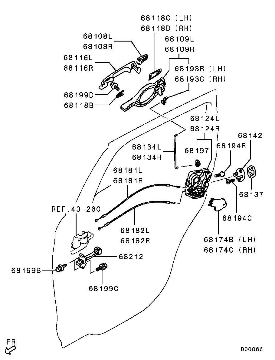 Rear Door Lock diagram