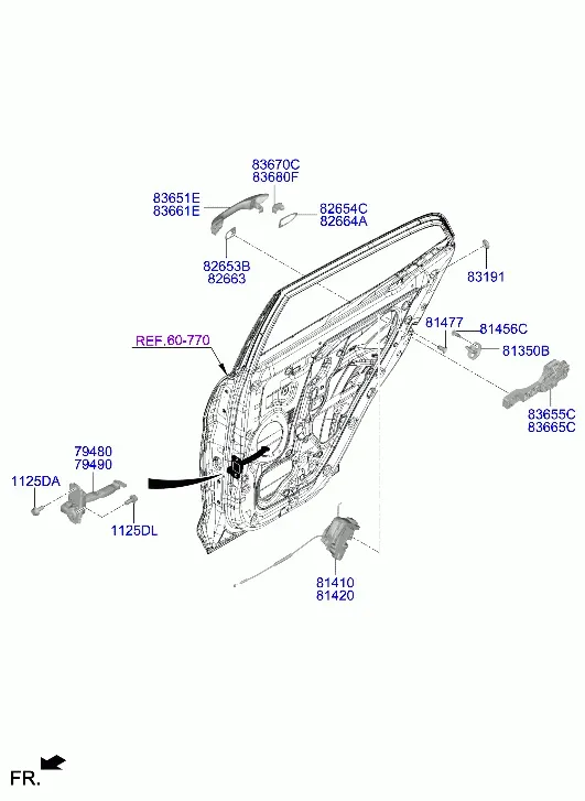 Rear Door Lock diagram