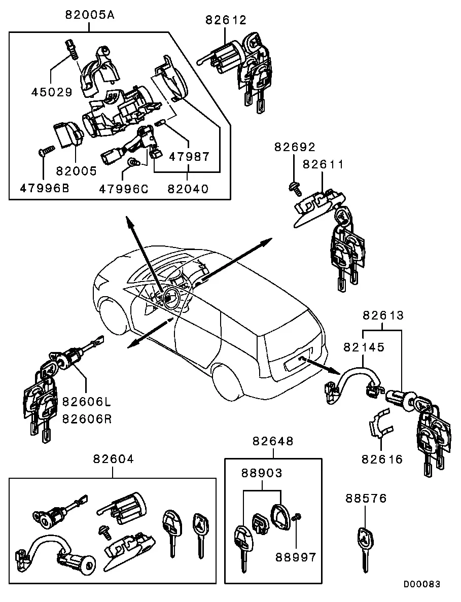 Ignition Lock and Keys diagram