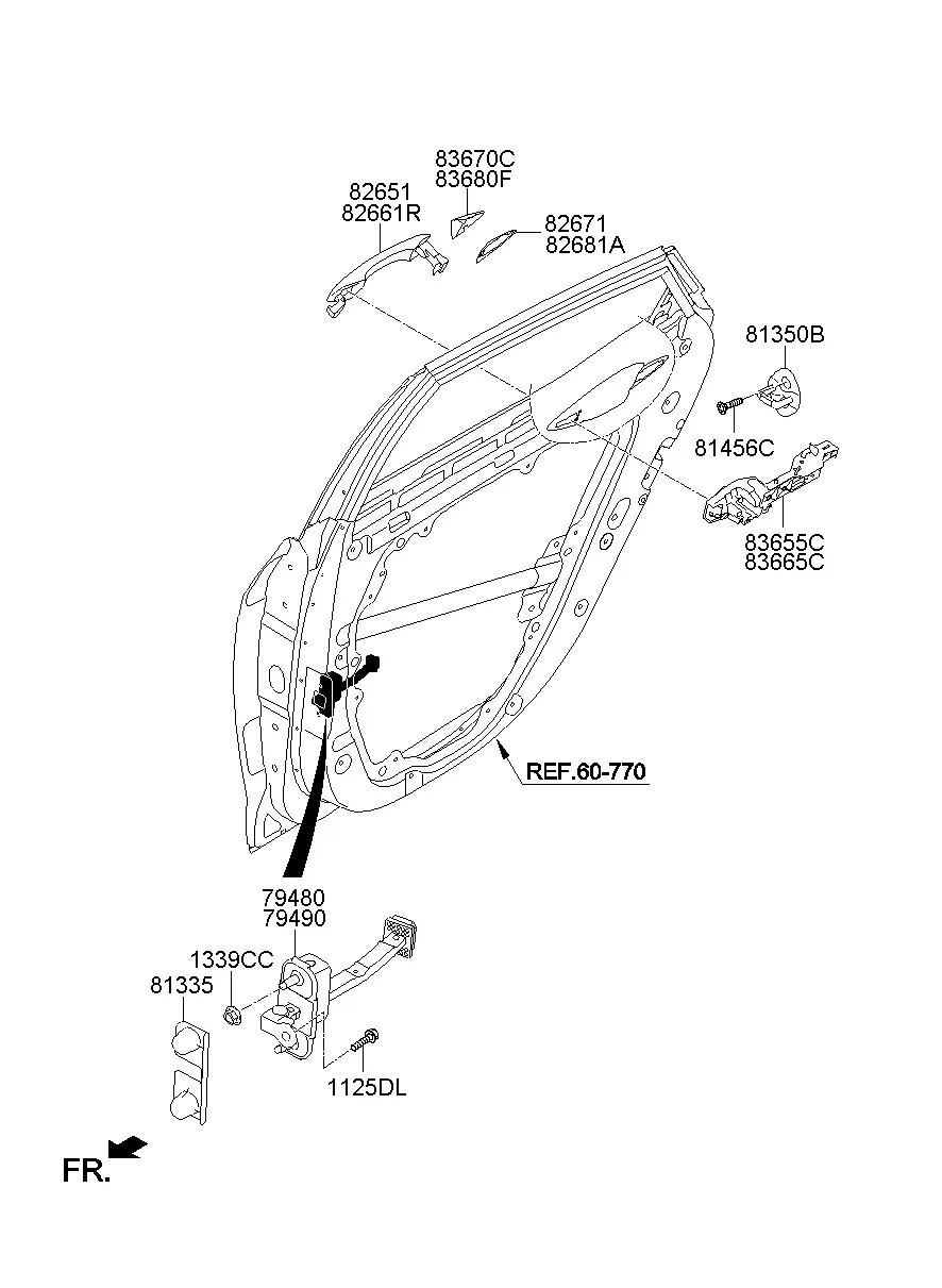 Rear Door Locking diagram