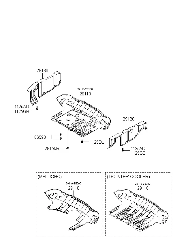 Engine Under Cover diagram
