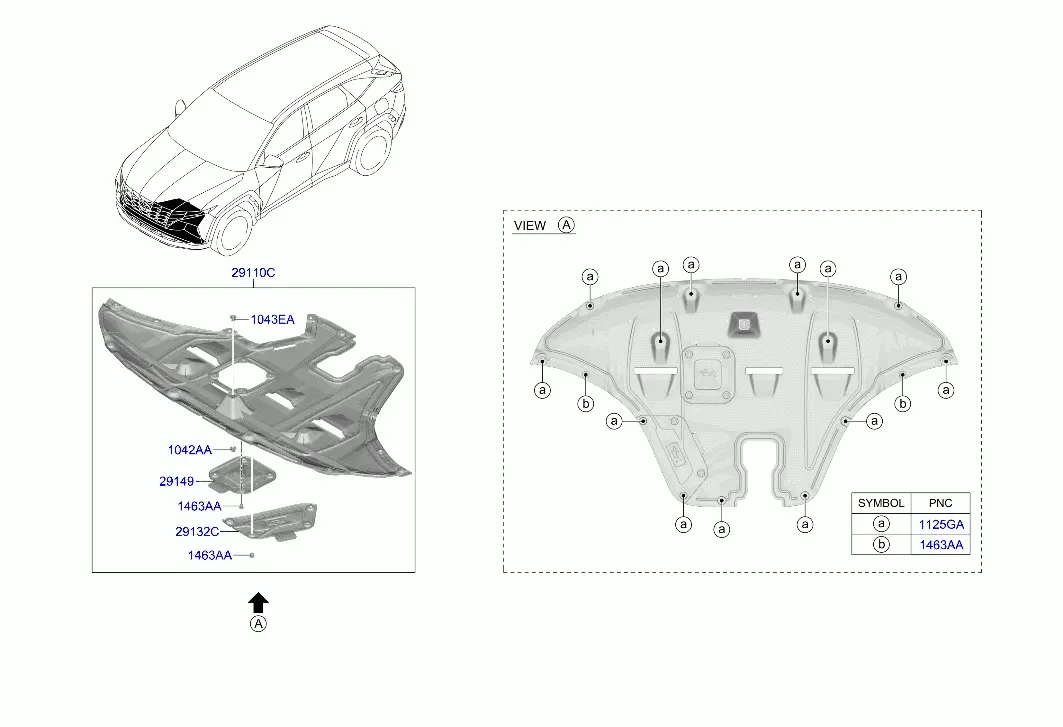 Engine Undercover diagram