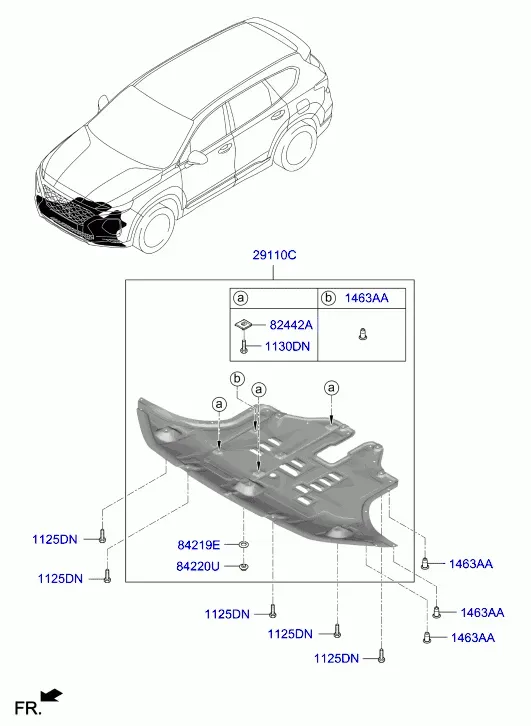 Engine Undercover diagram