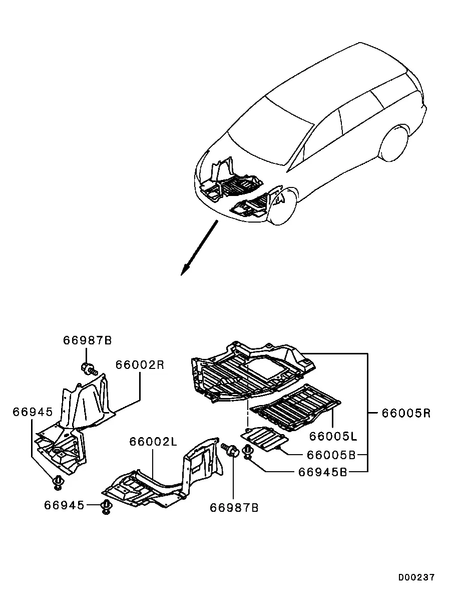 Engine Compartment Shields diagram