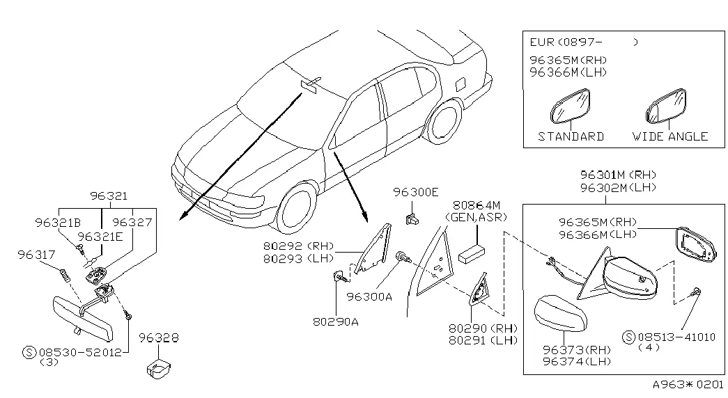Rear View Mirrors diagram