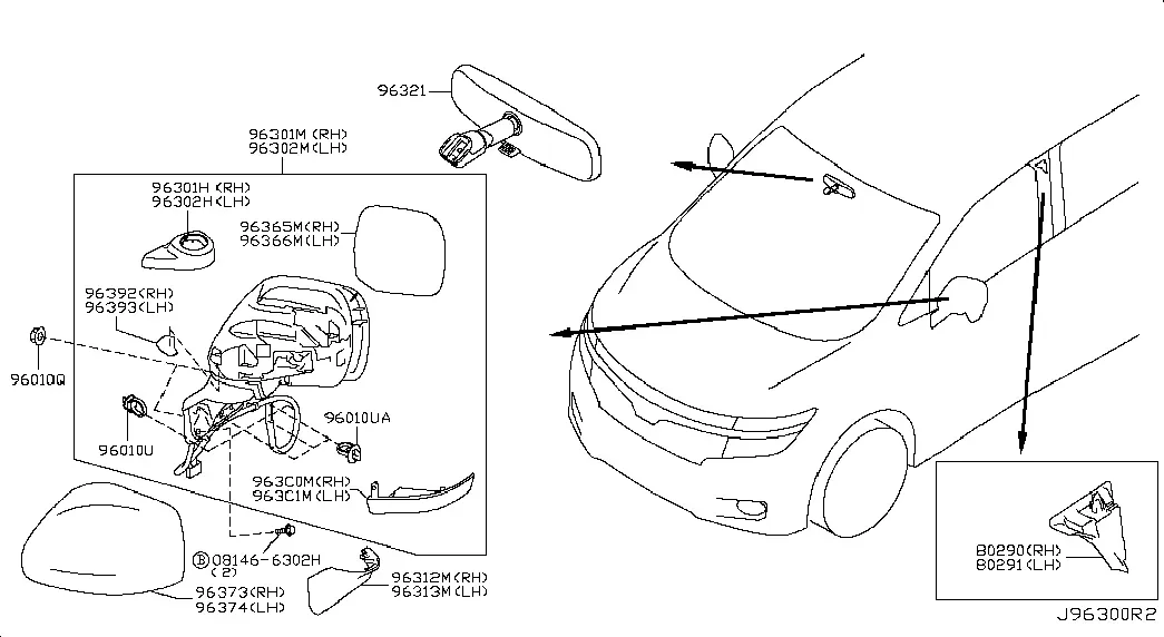 Rear View Mirrors diagram