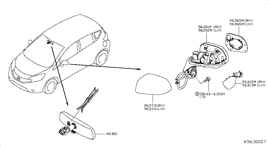 Rear View Mirrors diagram