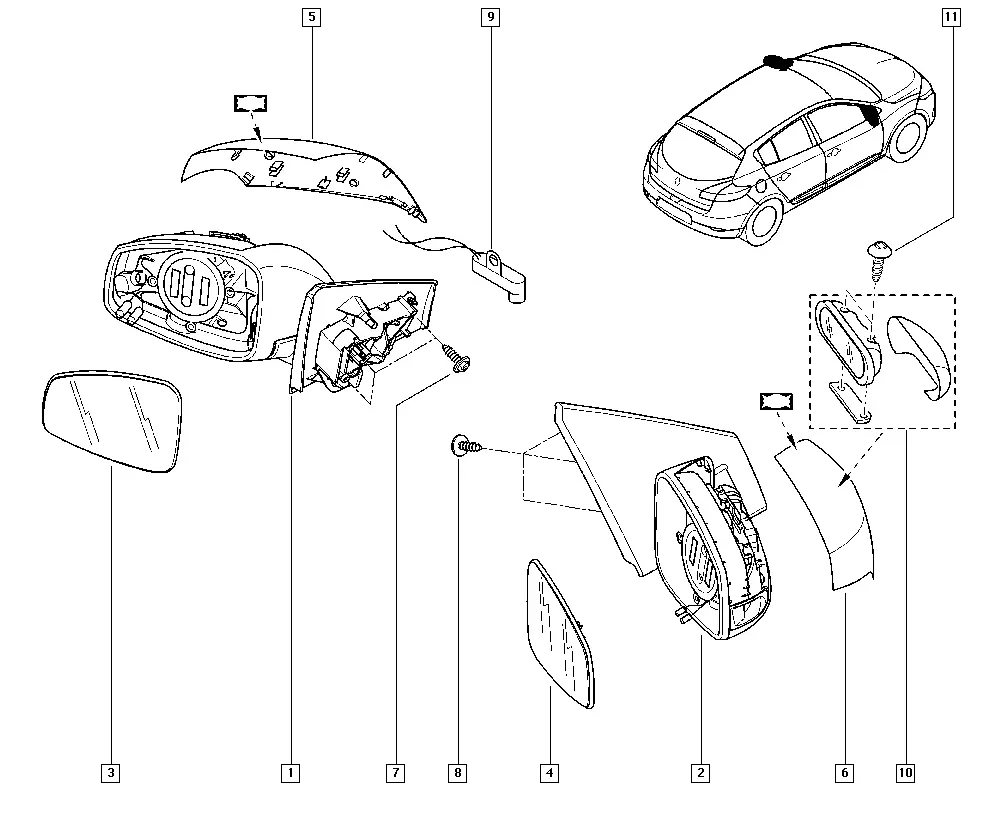Rearview Mirrors diagram