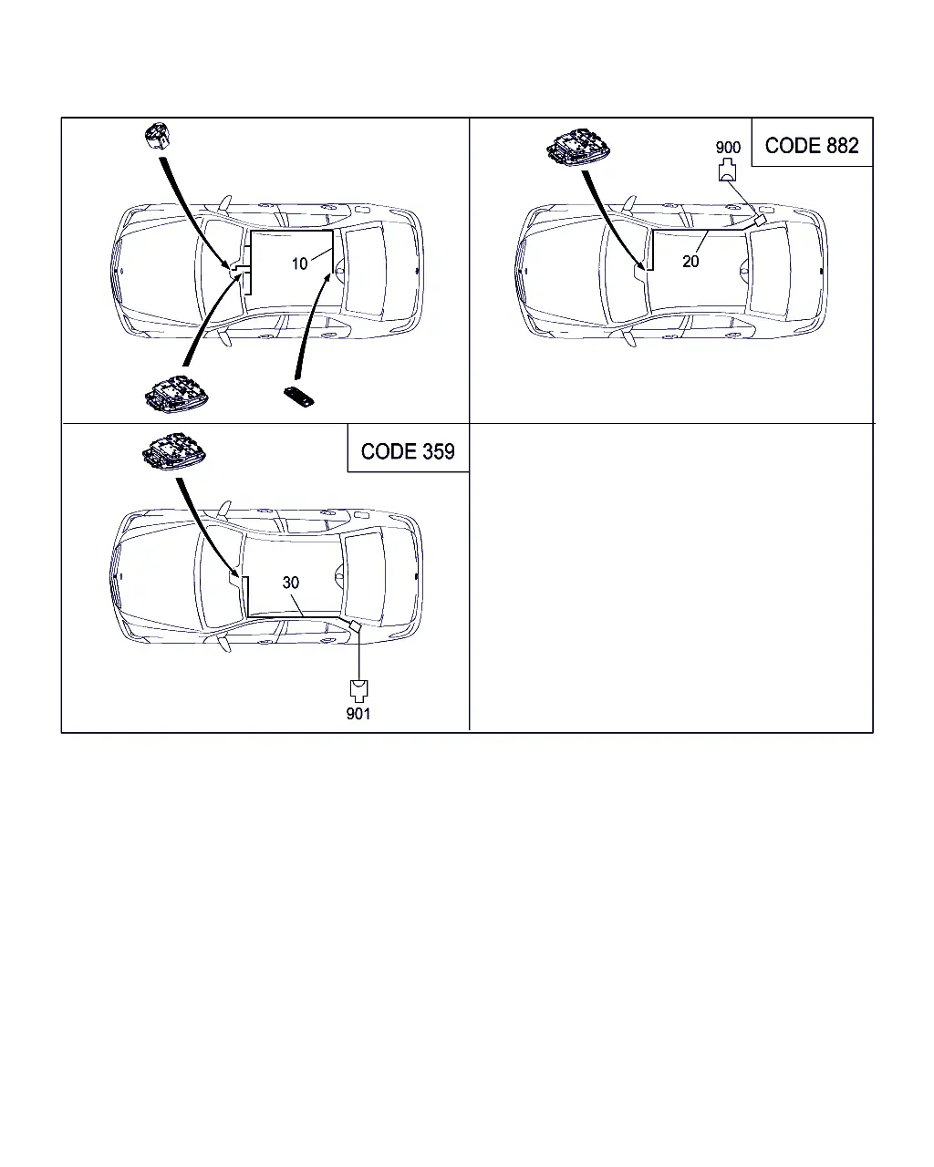 Схема «Жгут электропроводки крыши»