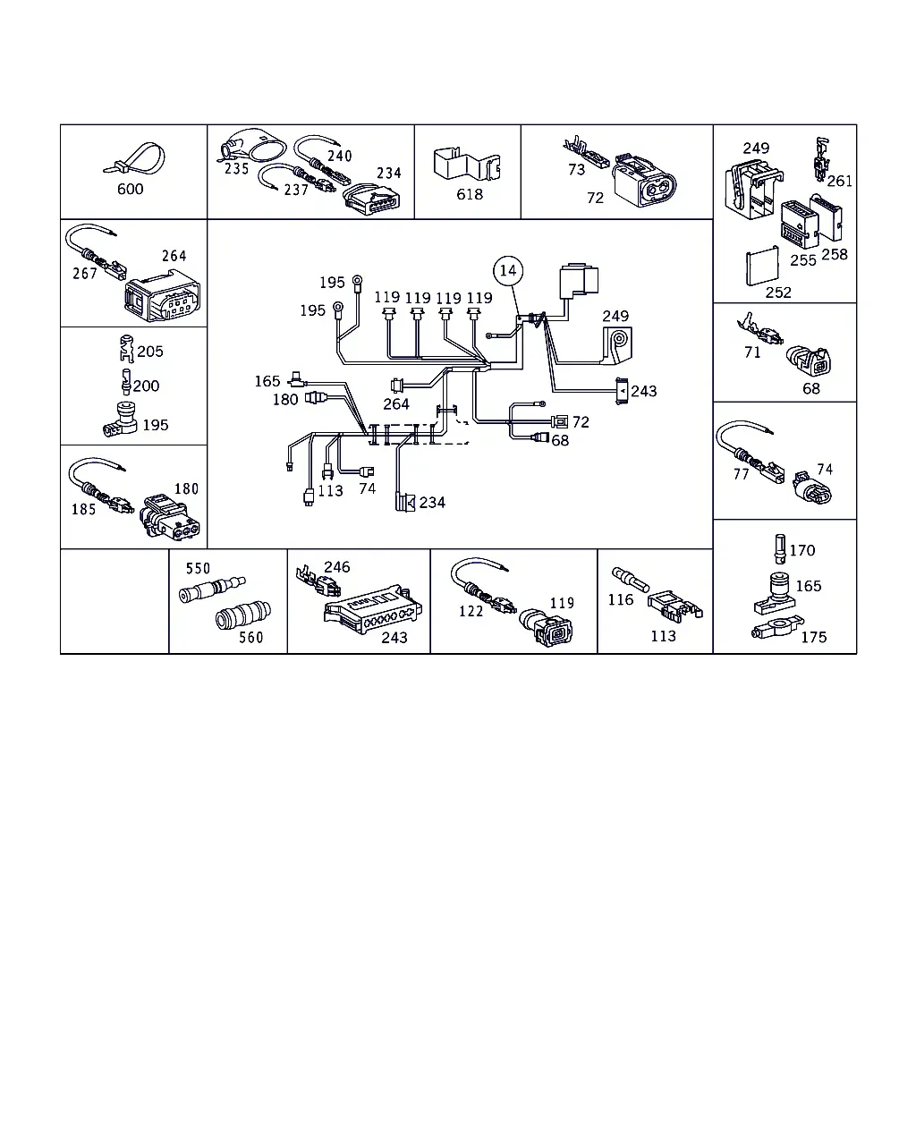 E/CLS-Class Engine Wiring Harness diagram