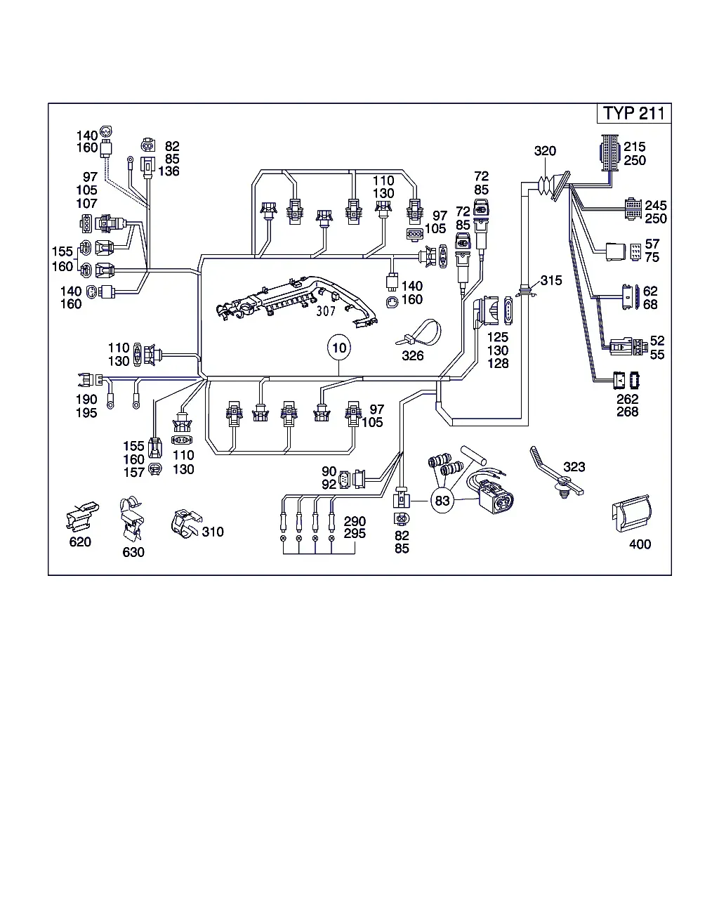 E/CLS-Class Engine Wiring Harness diagram