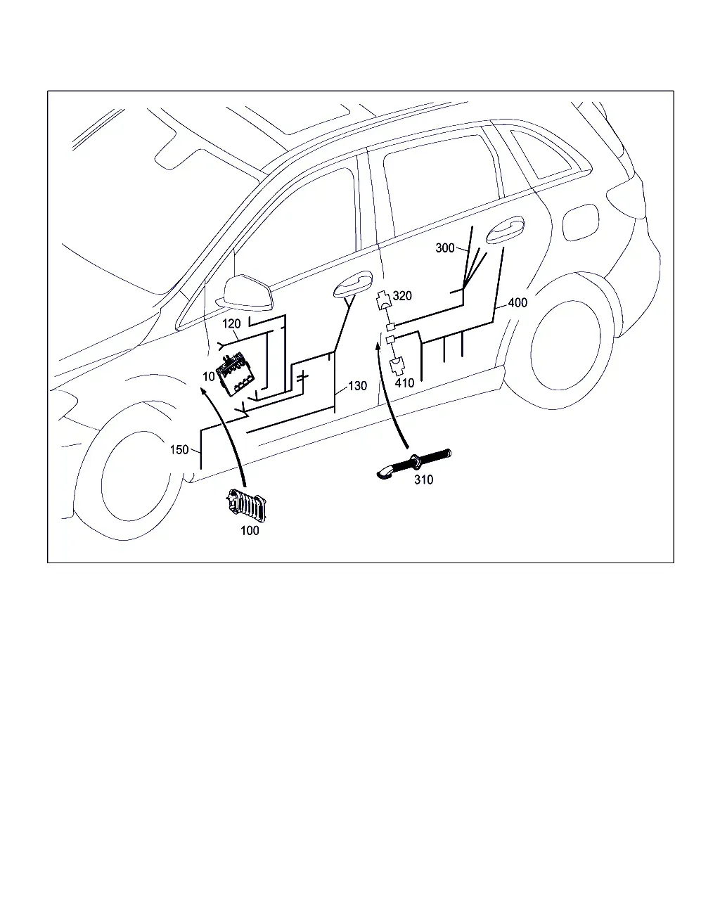 Door Wiring Harness and Control Unit diagram