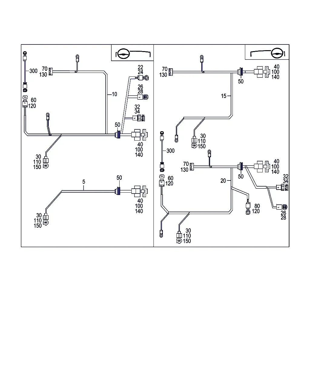 Climate Control and Headlight Washer Wiring Harness diagram