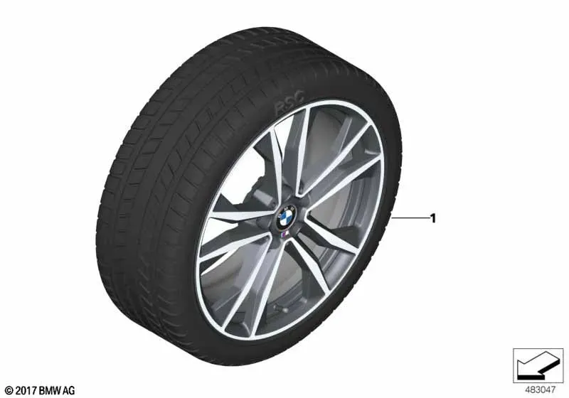 Зимнее колесо в сборе, диск 715M 19" diagram
