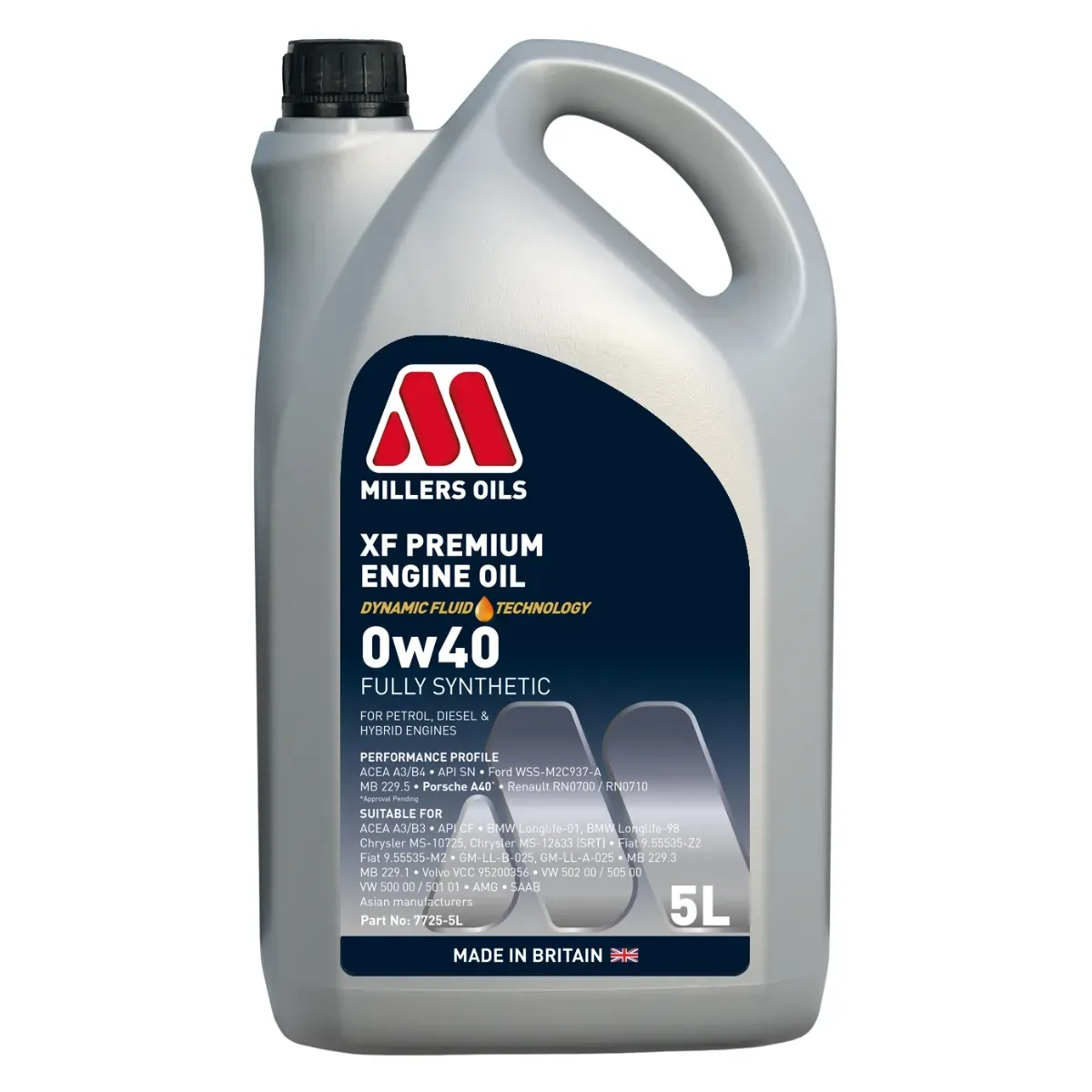 Motor oil Millers Oils XF Premium 0W-40 5L