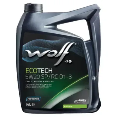 Motor oil Wolf Ecotech 5W-20 SP/RC D1-3 4L