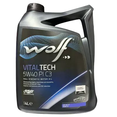 Motor oil Wolf VitalTech 5W-40 PI C3 4L